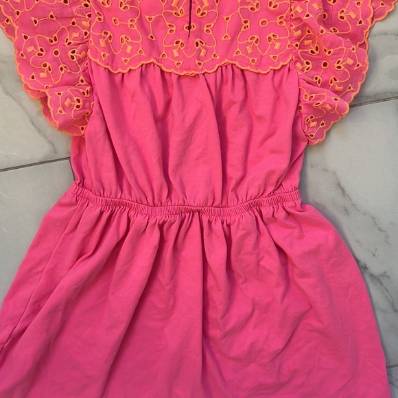 Lilly Pulitzer girls dress size small pink dress with orange eyelet detail. - Picture 11 of 11